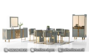 Meja Makan Stainless Modern Mewah High Quality FS-247