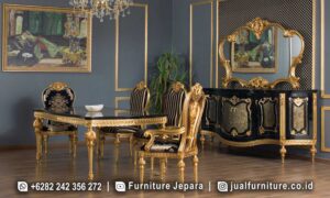 Produk Terbaru Meja Makan Mewah Klasik Roda Barokah Furniture FS-219