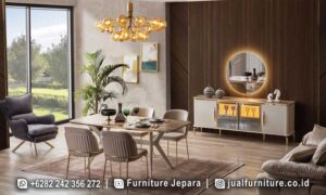 Furniture Terbaru Meja Makan Mewah Stainless FS-261