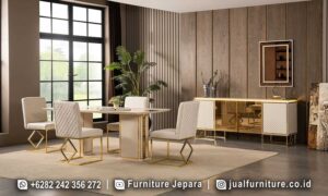 Set Meja Makan Dorian Mewah Stainless Terbaru FS-304