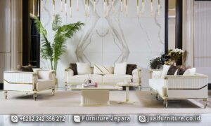 Jual Sofa Tamu Mewah Modern Aksen Stainless FS-325