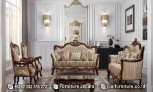 Mebel Sofa Ruang Tamu Jati Natural Klasik Jepara FS-313