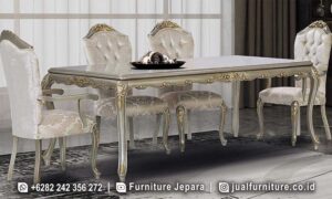 Meja Makan Kayu Mewah Eloise Luxury Furniture FS-318