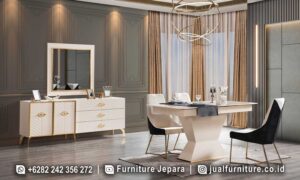 Set Ruang Makan Stainless Steel Warna Gold FS-380