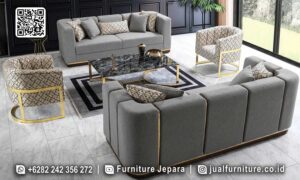 Jual Sofa Tamu Luxury Gold Aksen Minimalis Modern FS-465