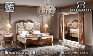 Promo Mingguan Tempat Tidur Jati Mewah Gaya Natural FS-811 hadir dengan kayu jati berkualitas dan finishing Holz Gold, sempurna untuk menambah elegan ruang tidur Anda.