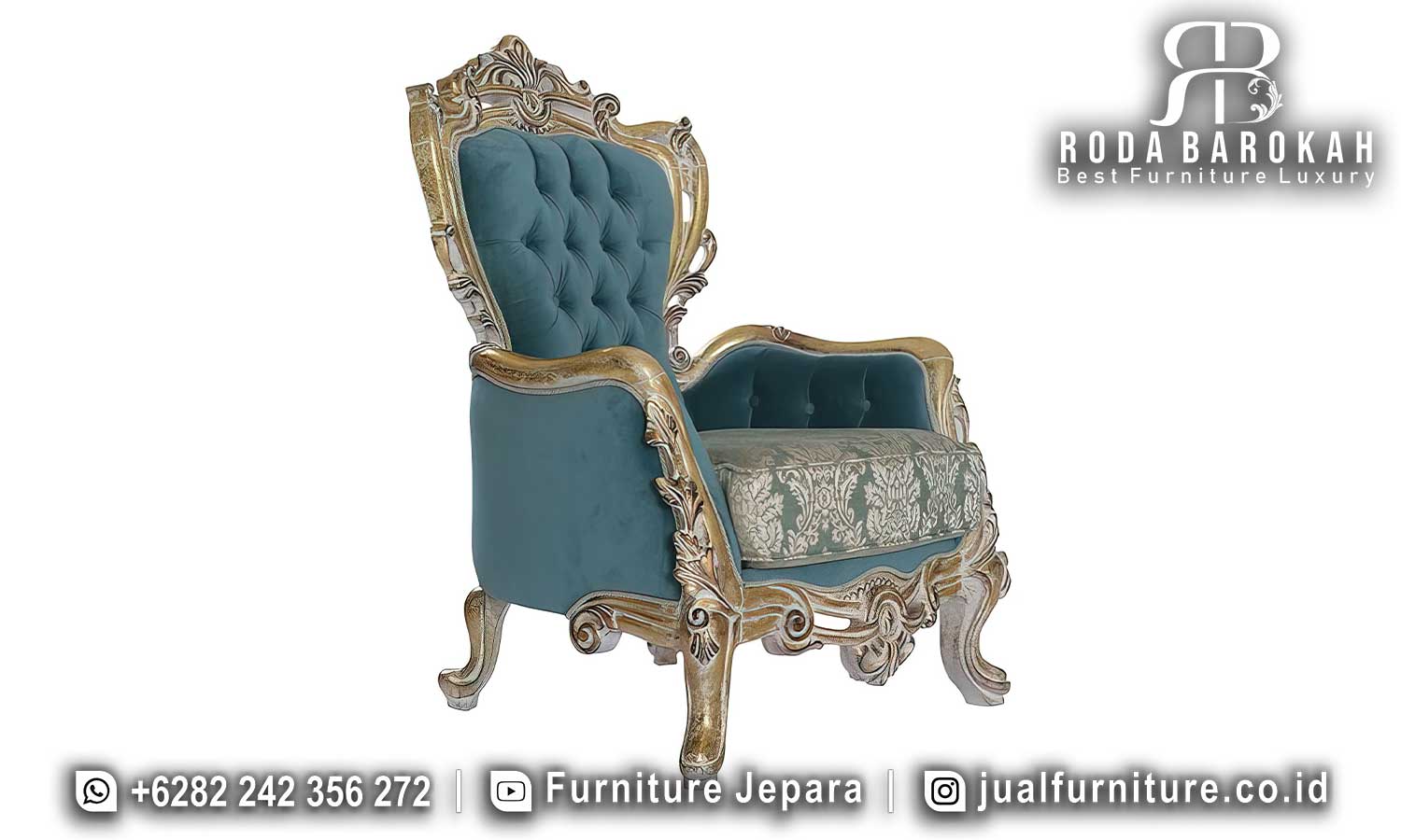 Vintage Sofa Tamu Gloria Mewah Material Bagus FS-898