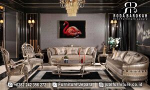 Promo Terbaik Set Kursi Tamu Klasik dengan kayu jati berukir, desain elegan, dan busa royal, sempurna untuk menghidupkan ruang tamu Anda.