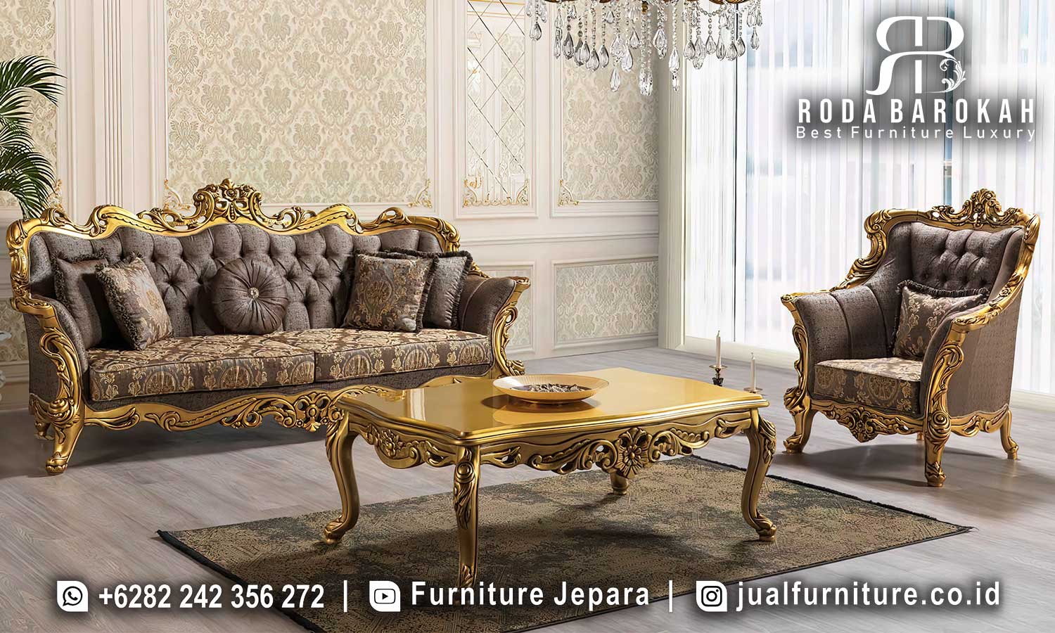 Hemat Sofa Tamu Cavallo Mewah Desain Indah FS-911