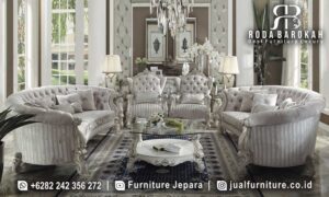 Sofa Tamu Klasik Mewah Granada Sentuhan Antik FS1067 hadir dengan rangka kayu jati dan busa tebal, memberikan sentuhan elegan untuk ruang tamu Anda.