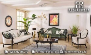 Sofa Tamu Minimalis Modern Granada Awet Digunakan FS1042 terbuat dari kayu jati dengan finishing lac, menawarkan estetika tinggi dan ketahanan luar biasa untuk ruang tamu Anda.