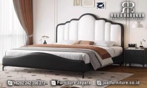 Tempat Tidur Minimalis Mewah Lusso Motif Klasik FS-986 terbuat dari besi hollow dengan finishing cat doff, memberikan sentuhan elegan dan nyaman untuk ruang tidur Anda.