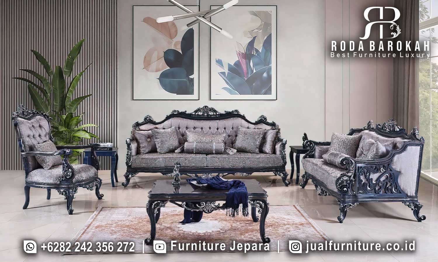 Model Set Sofa Klasik Mewah Jepara Padova Desain Timeless FS1176