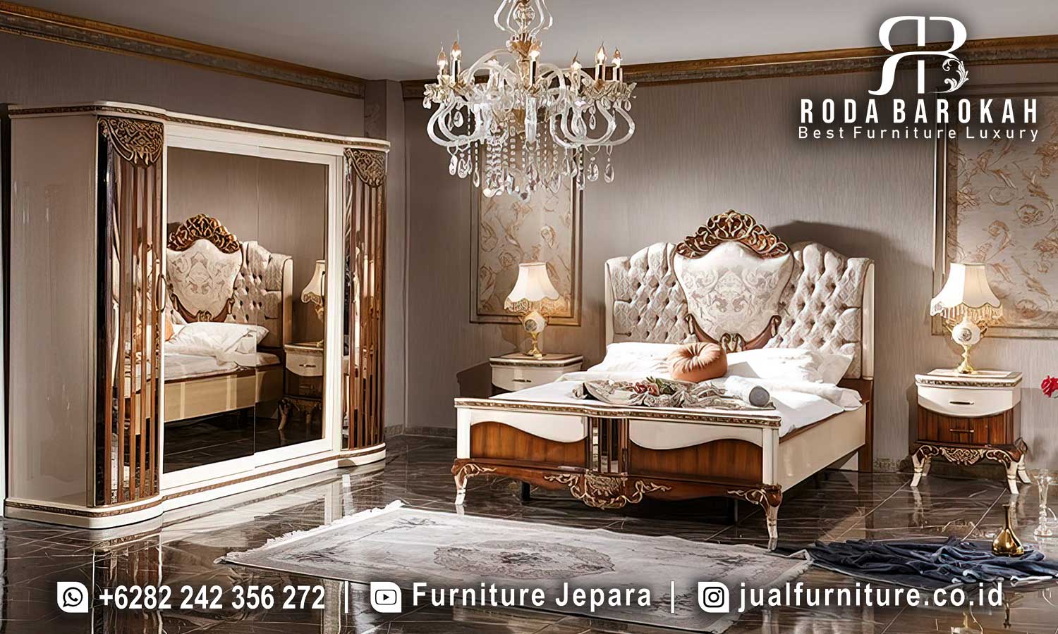 Model Terbaru Tempat Tidur Mewah Capri Desain Eksklusif FS1262
