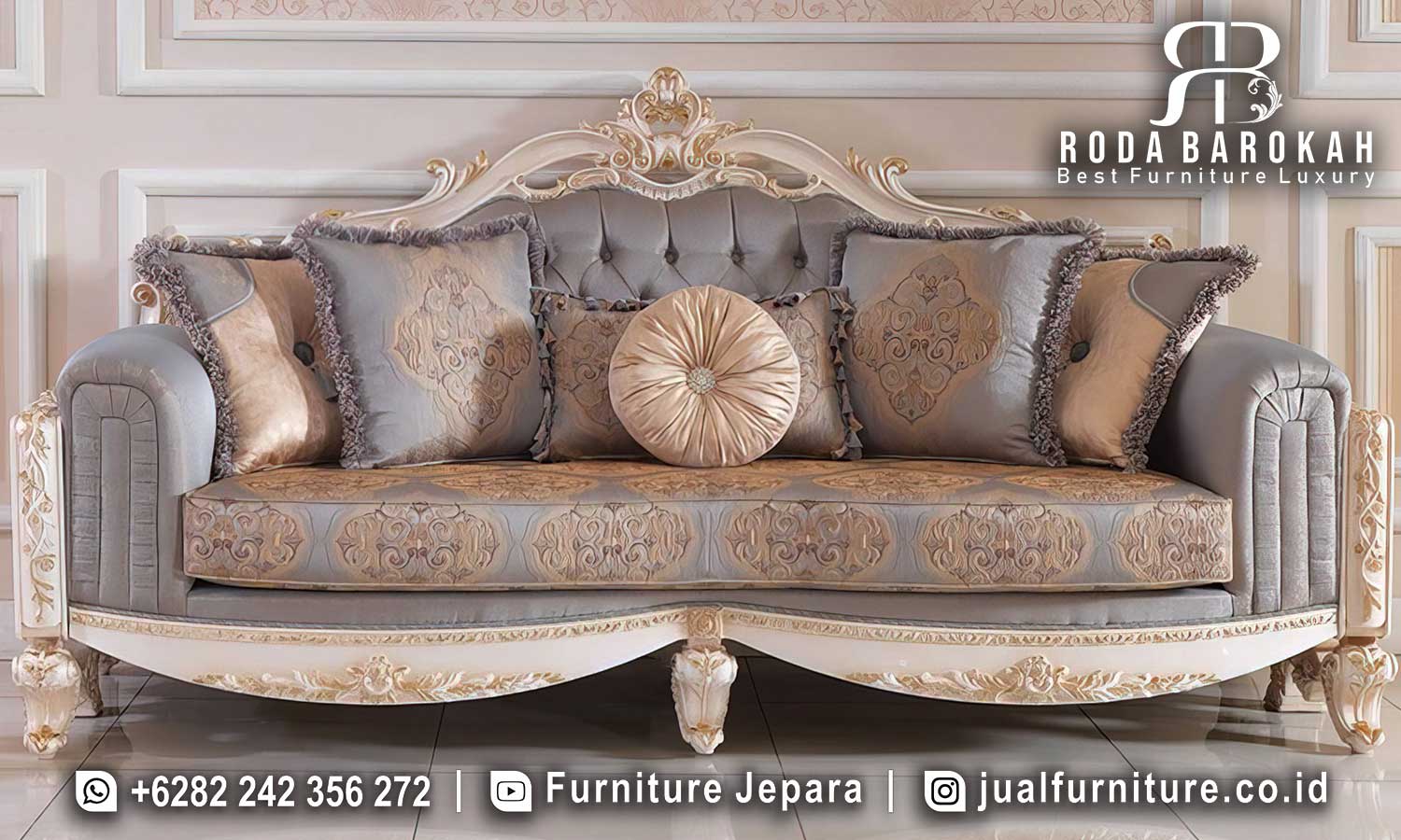 Set Sofa Mewah Ukir Klasik Imperiale Bahan Berkualitas FS1258