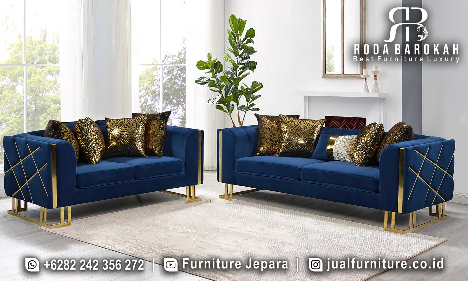 Sofa Tamu Stainless Mewah Montmartre Klasik Elegan FS1150