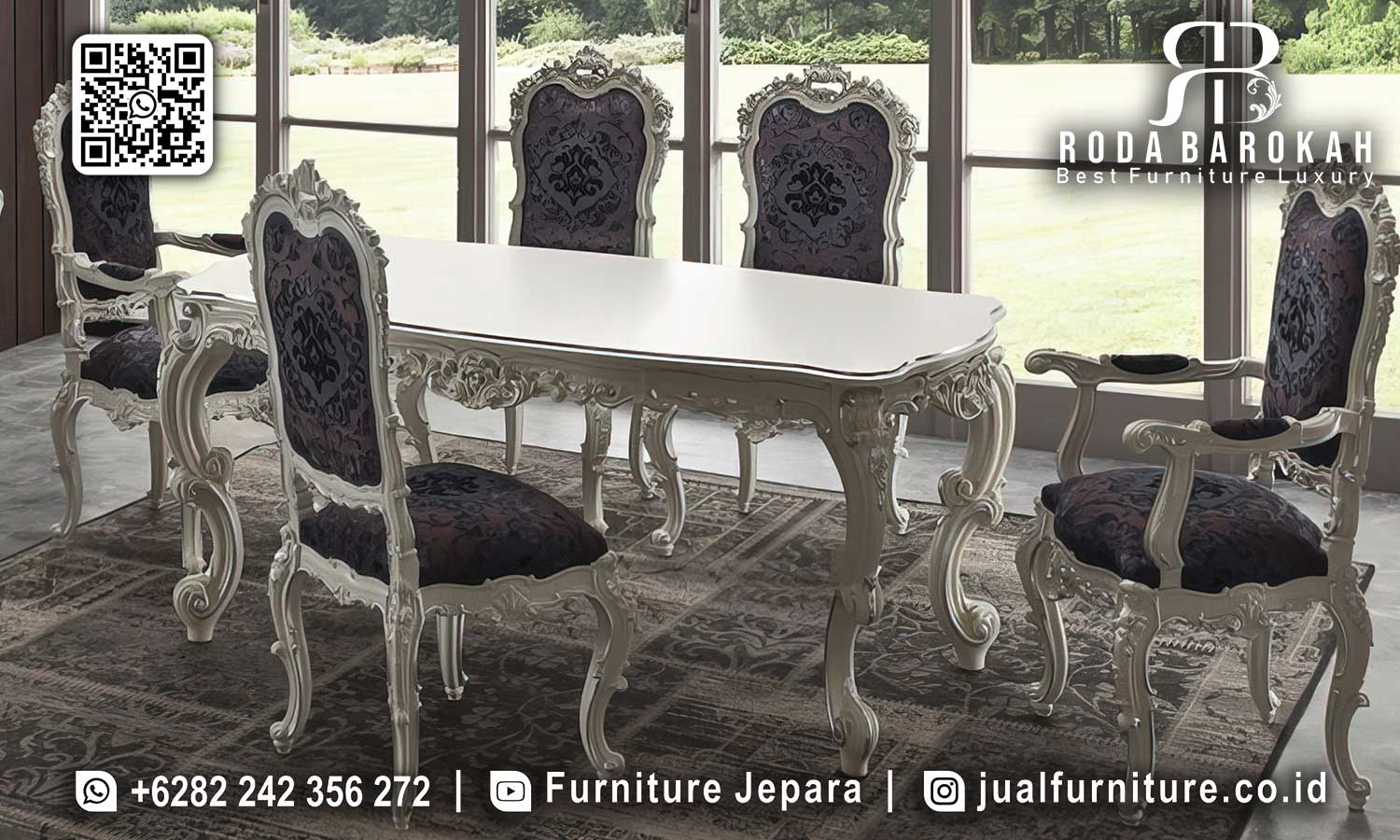 Jual Meja Makan Jepara Nobile Desain Eksklusif FS1314