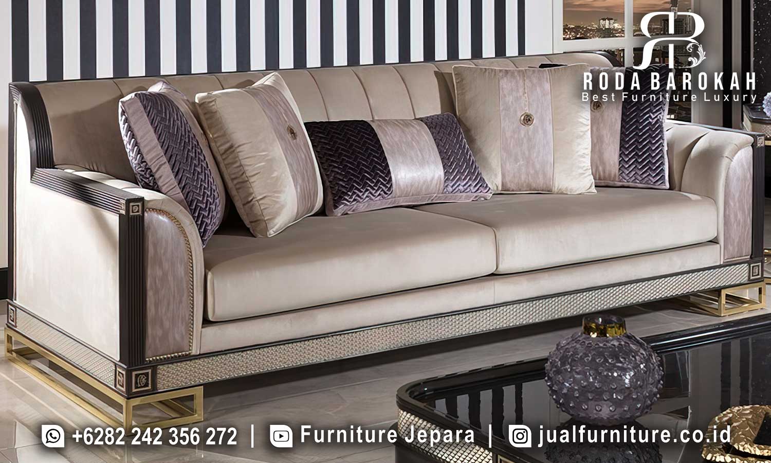 Jual Sofa Tamu Mewah Terbaru Castello Produksi Jepara FS1354