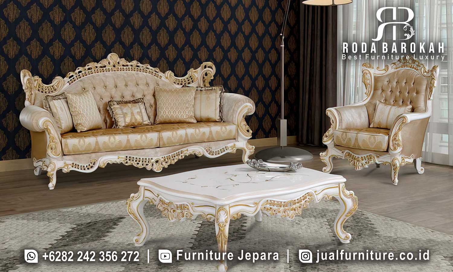 Jual Sofa Tamu Ukir Palazzo Standar Ekspor FS1330