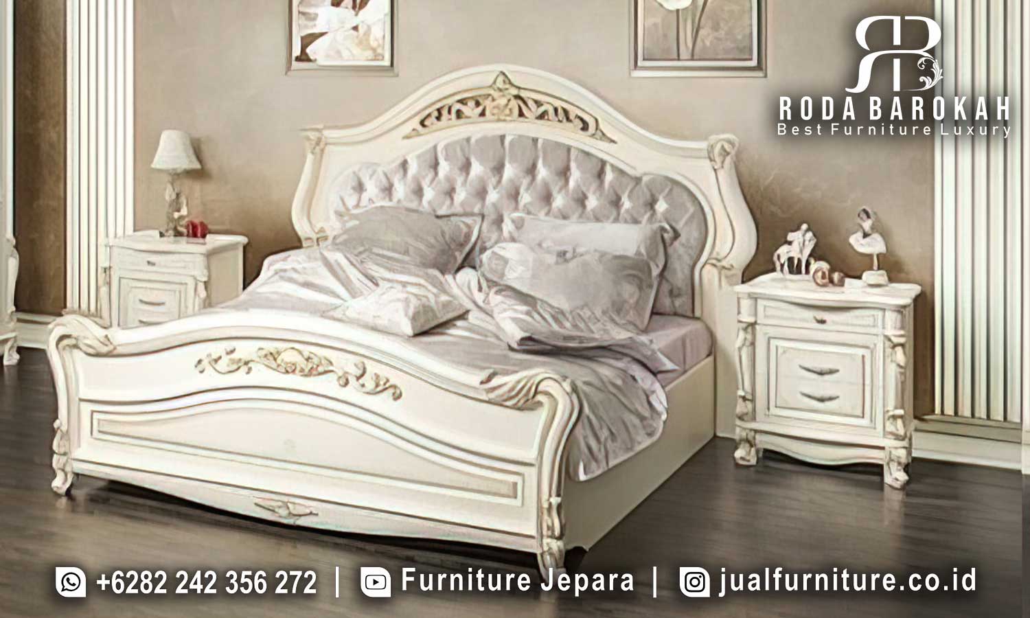 Jual Tempat Tidur Mewah Ukir Villa Furnitur Jepara FS1336