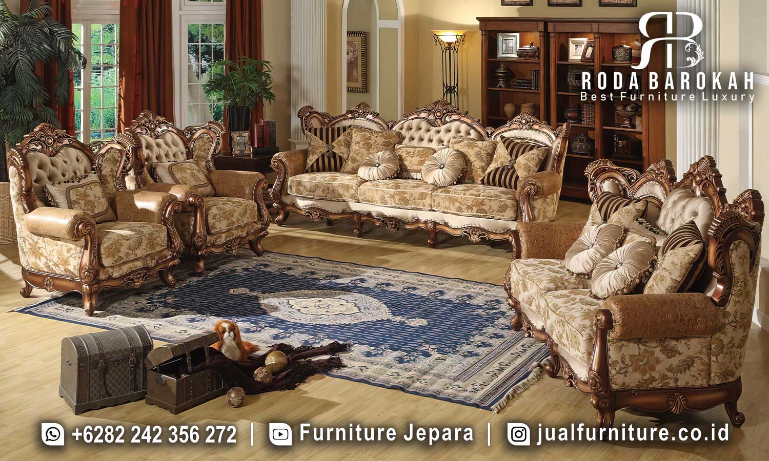 Kursi Sofa Tamu Terbaru Cordoba Sentuhan Antik FS1422