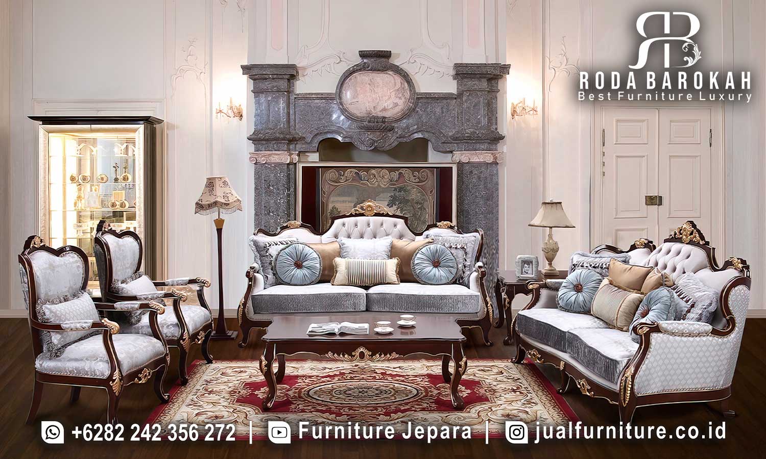 Kursi Tamu Jati Prestige Ornamen Elegan FS1380