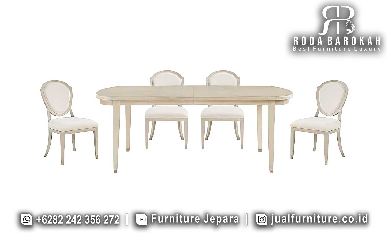 Meja Makan Mewah Splendore Ukiran Artistik FS1403
