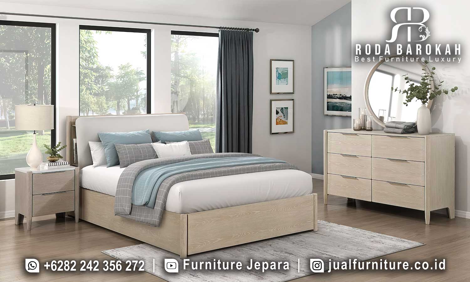 Model Tempat Tidur Japandi Mewah Estetik Terbaru FS1455