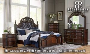 Set Kamar Tidur Jati Klasik Jok Chesterfield FS1454