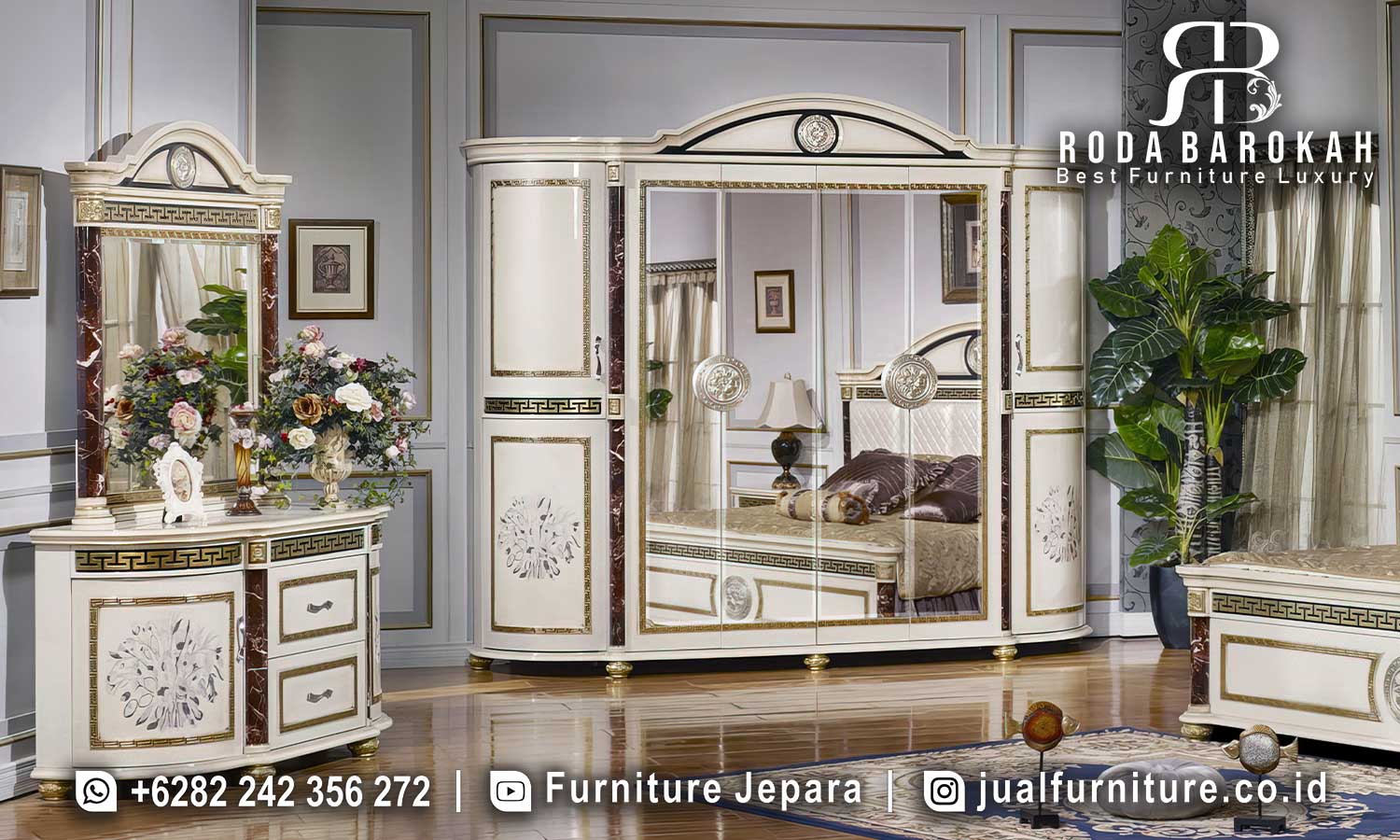 Set Tempat Tidur Klasik Mewah Royale Tampilan Klasik FS1370