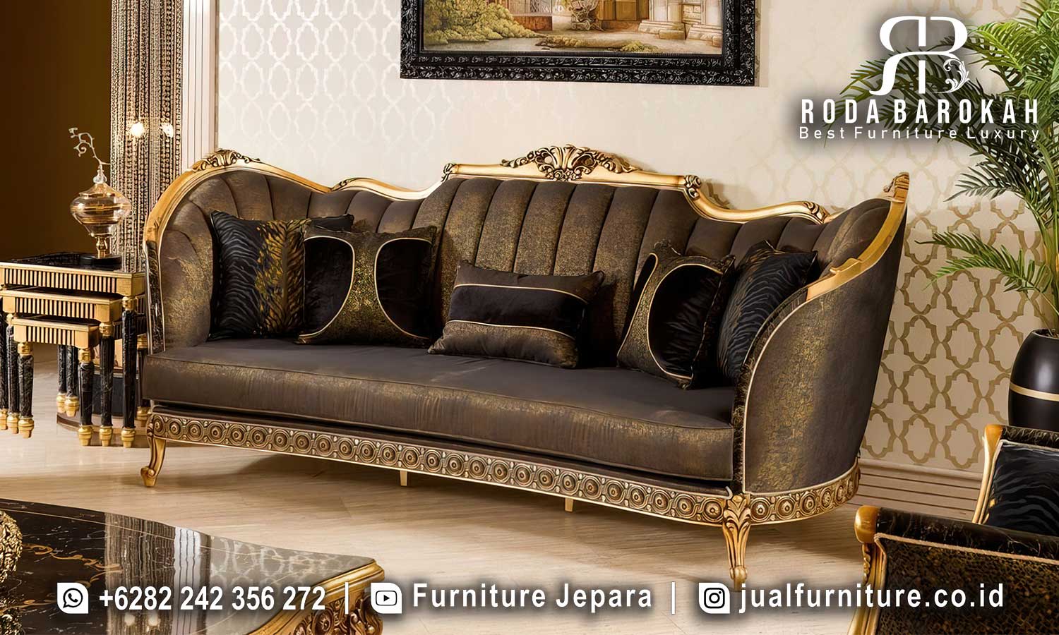 Sofa Tamu Mewah Prestige Ukiran Jepara FS1377