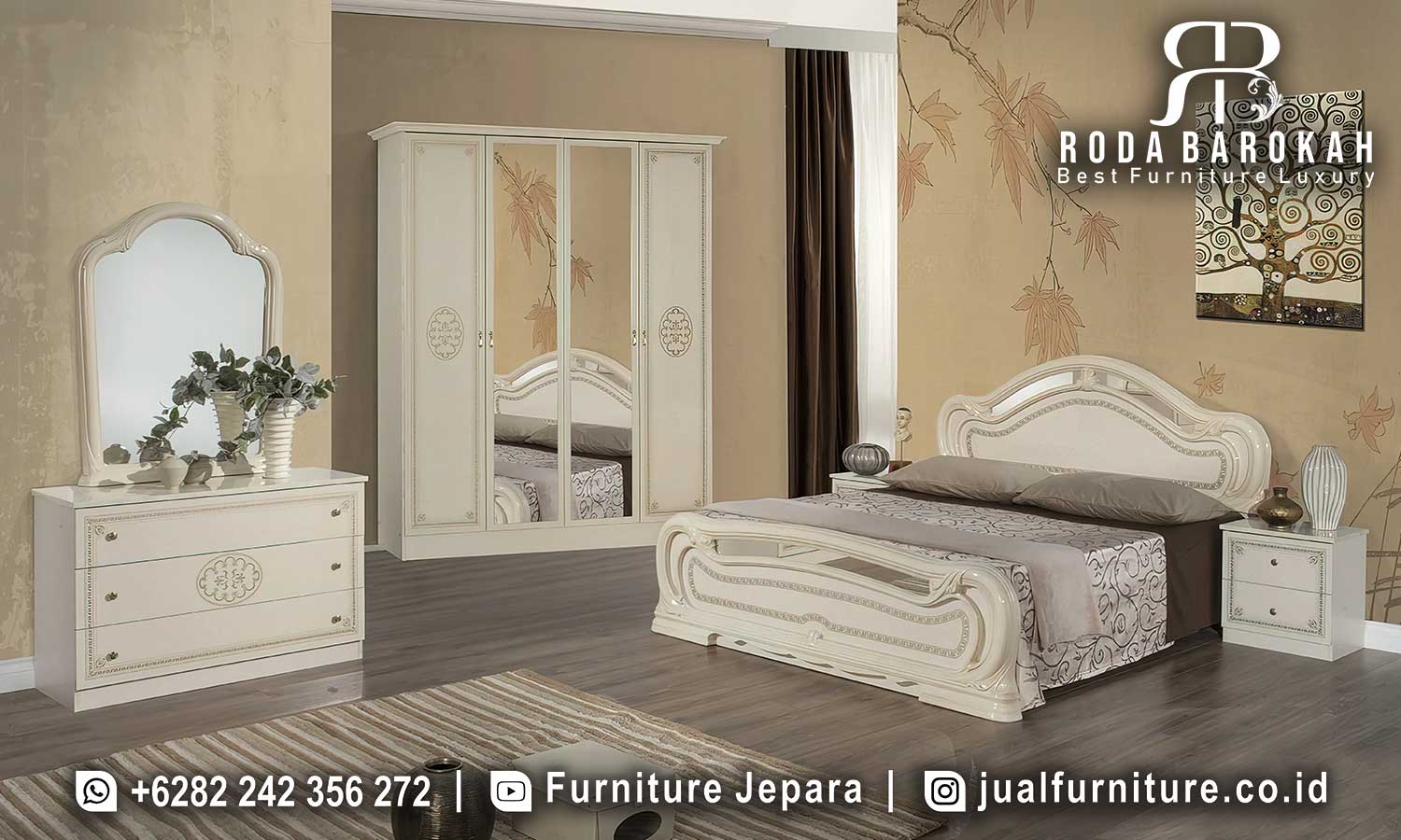 Tempat Tidur Mewah Modern Romanov Sentuhan Klasik FS1409