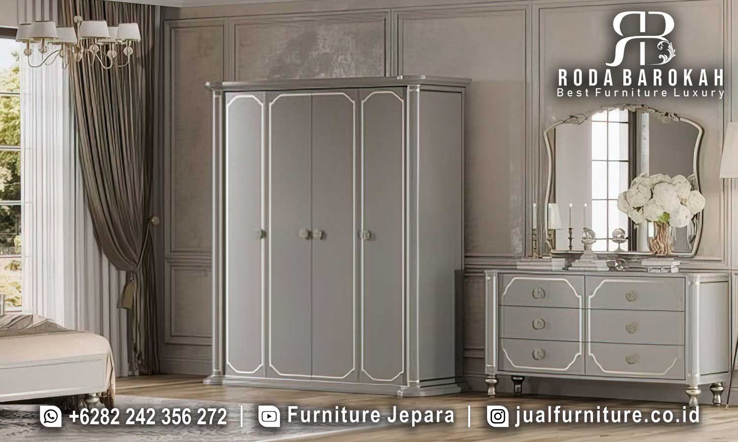 Tempat Tidur Mewah Modern Venesia Pengerjaan Presisi FS1443
