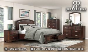 Tempat Tidur Minimalis Modern Kontemporer Kayu Jati Jepara FS1456