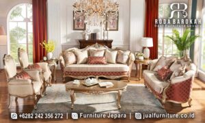 Rekomendasi Sofa Tamu Jati Mewah Noblesse Sambungan Kuat FS1366 hadir dengan kayu jati elegan dan busa density tinggi untuk kenyamanan maksimal di ruang tamu Anda.