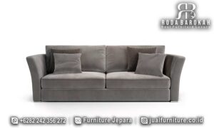 Sofa Minimalis Modern Scandinavian Cortile Tampilan Eksklusif FS1421 hadir dengan rangka kayu jati dan busa density, sempurna untuk menambah nuansa minimalis di ruang Anda.