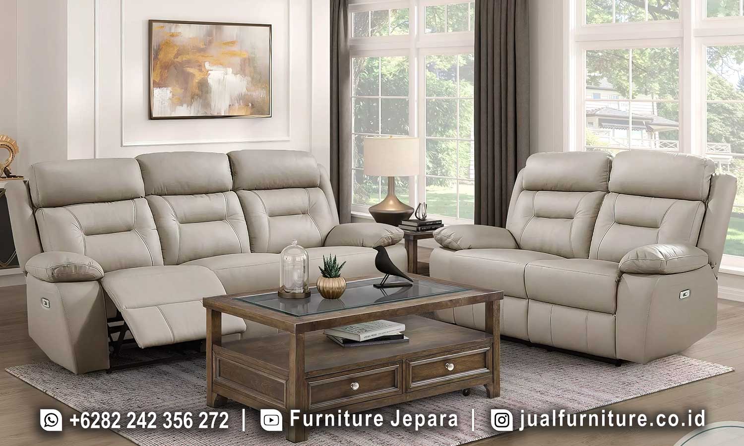 Harga Sofa Kursi Tamu Mewah Reclining Empuk Premium FS1474