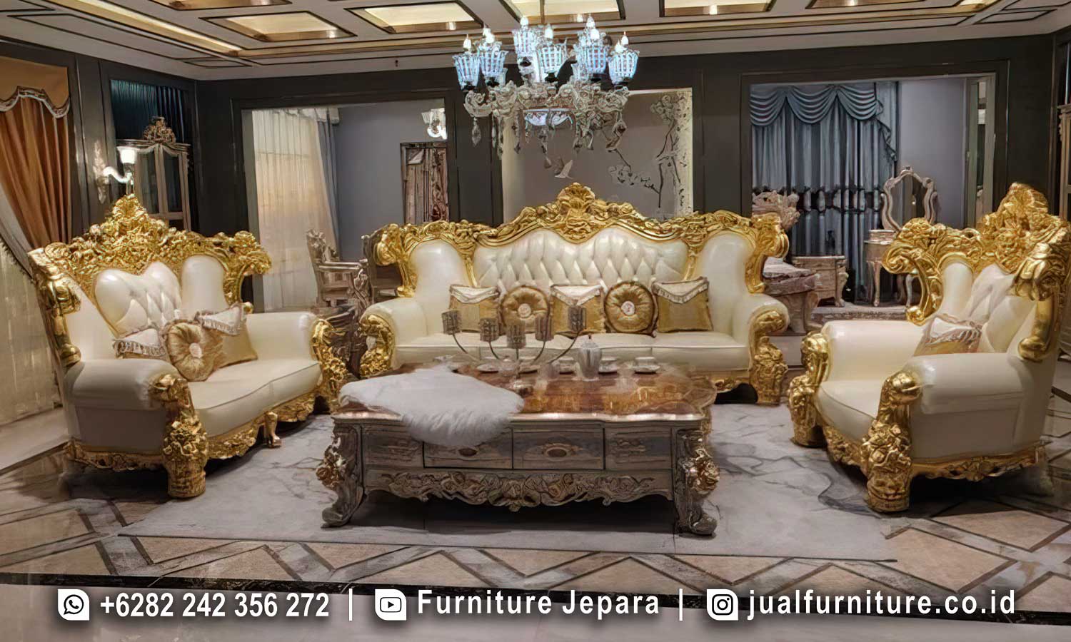 Jual Set Kursi Sofa Tamu Mewah Megah Kasta Tertinggi FS1473
