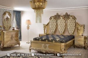Promo Tempat Tidur Mewah Ukiran Gold Gaya Eropa FS1526