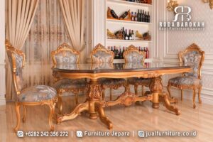 Set Kursi Makan Klasik Mewah Ukir Royal Eropa FS1507