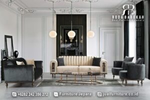 Set Sofa Tamu Mewah Modern Luxury Kontras Elegan FS1512