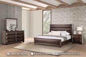 Set Tempat Tidur Mewah Kayu Jati Minimalis Murah FS1527
