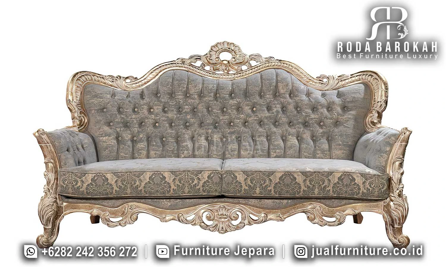 Sofa Ruang Tamu Mewah Gaya Eropa Klasik FS1464