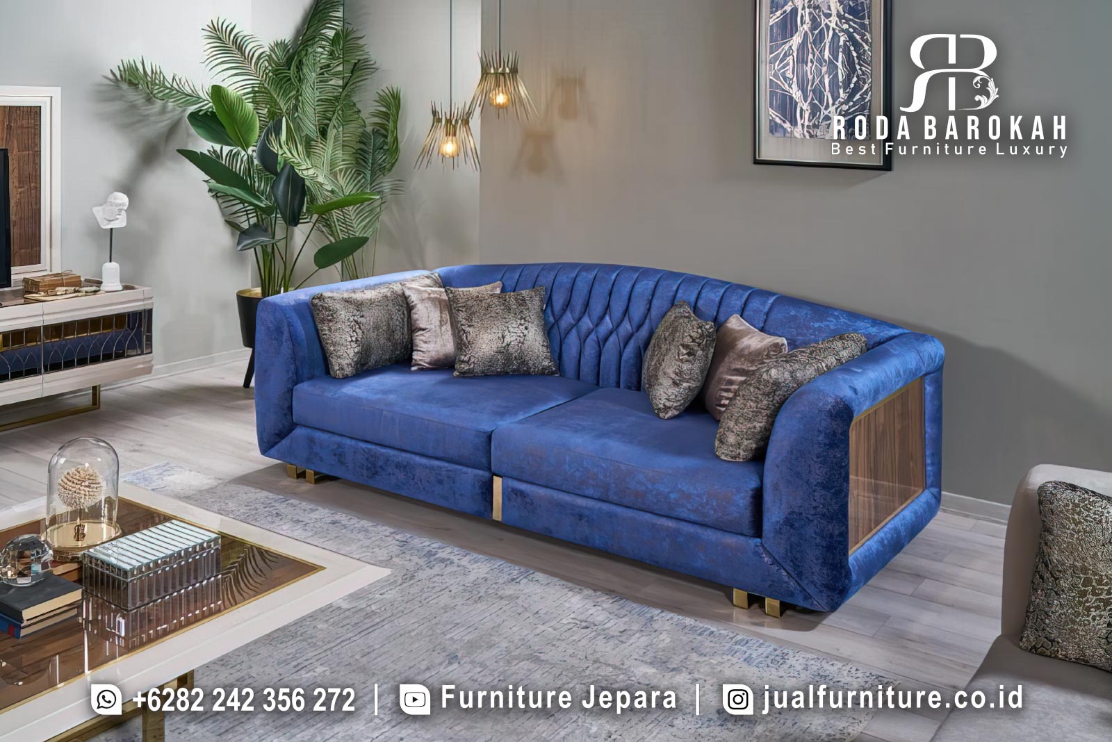 Sofa Set Modern Mewah untuk Ruang Keluarga FS1498